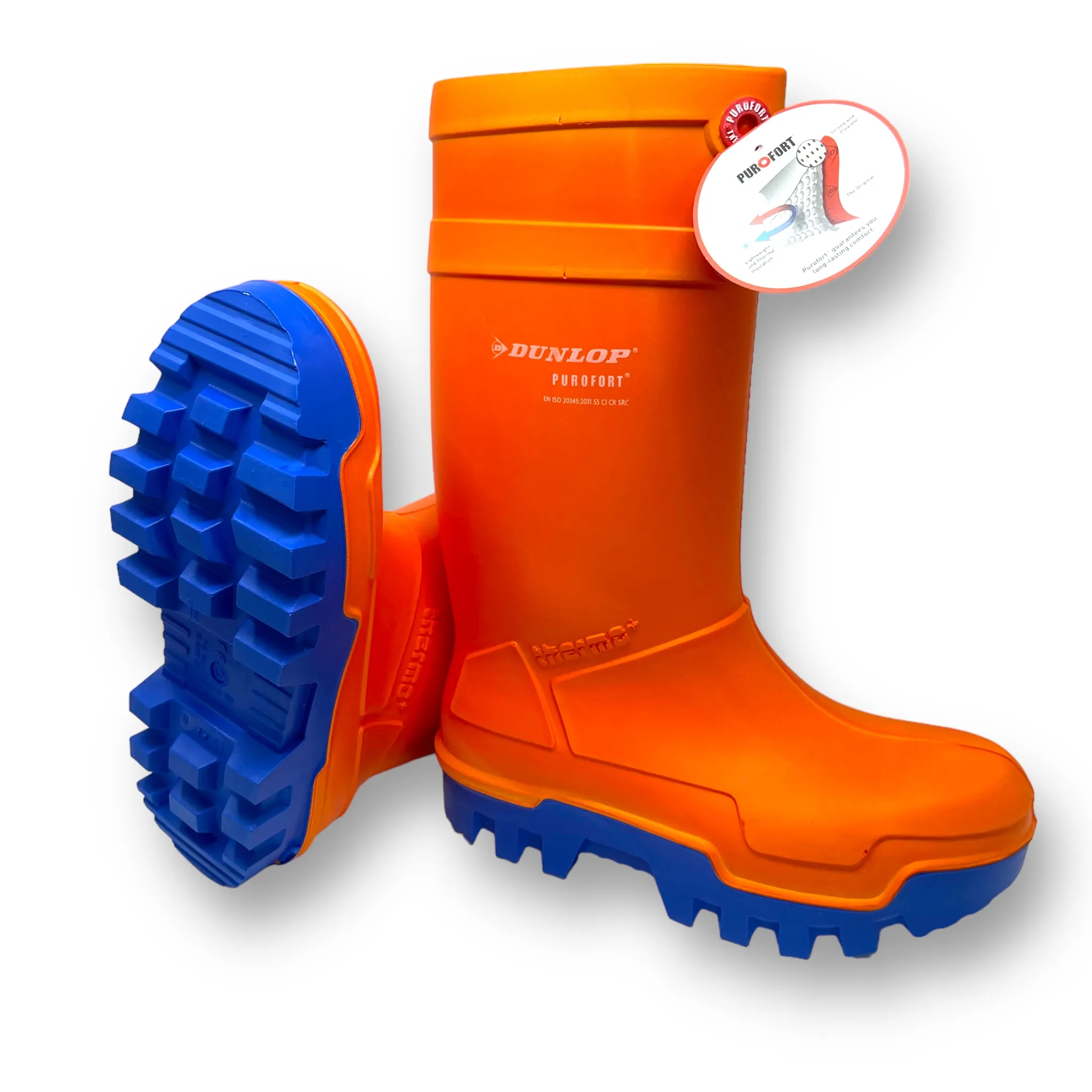 Dunlop Purofort Thermo+ Safety Wellington Orange