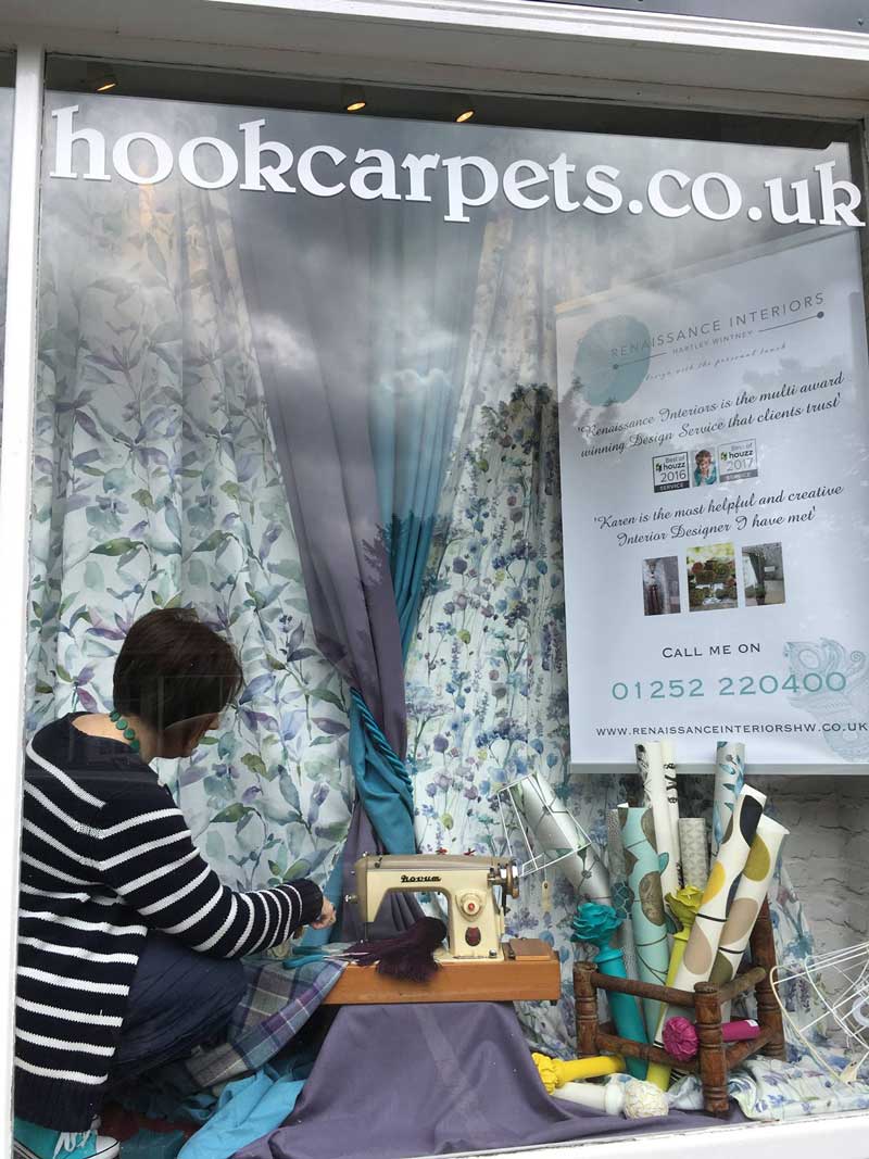 Hook Carpets window display