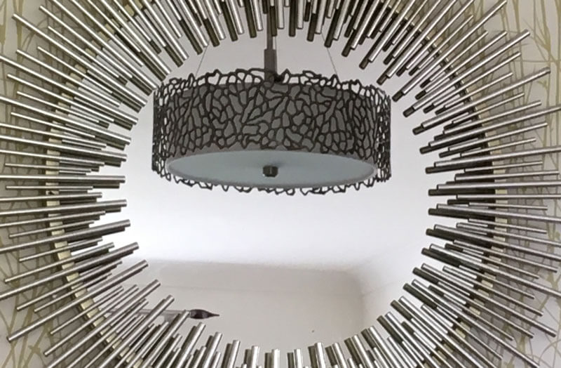 Matching mirror and lamp shade