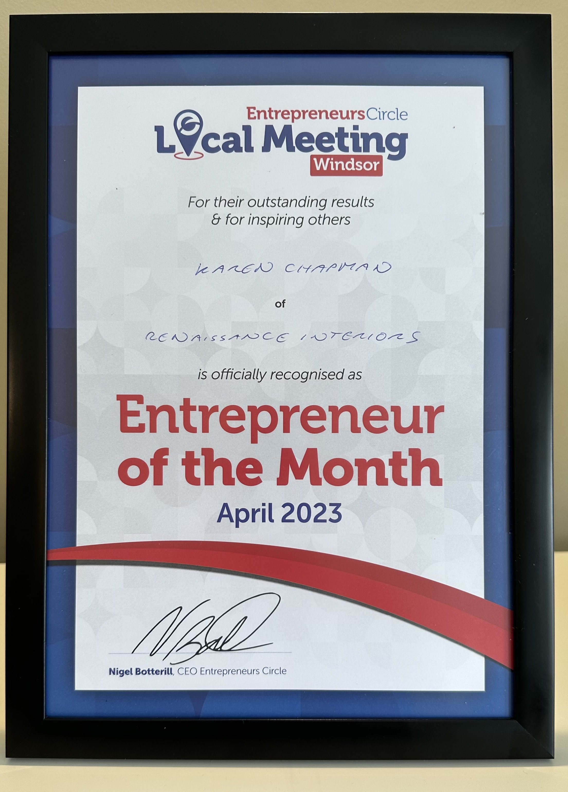 Karen Chapman, Entrepreneur of the Month! 