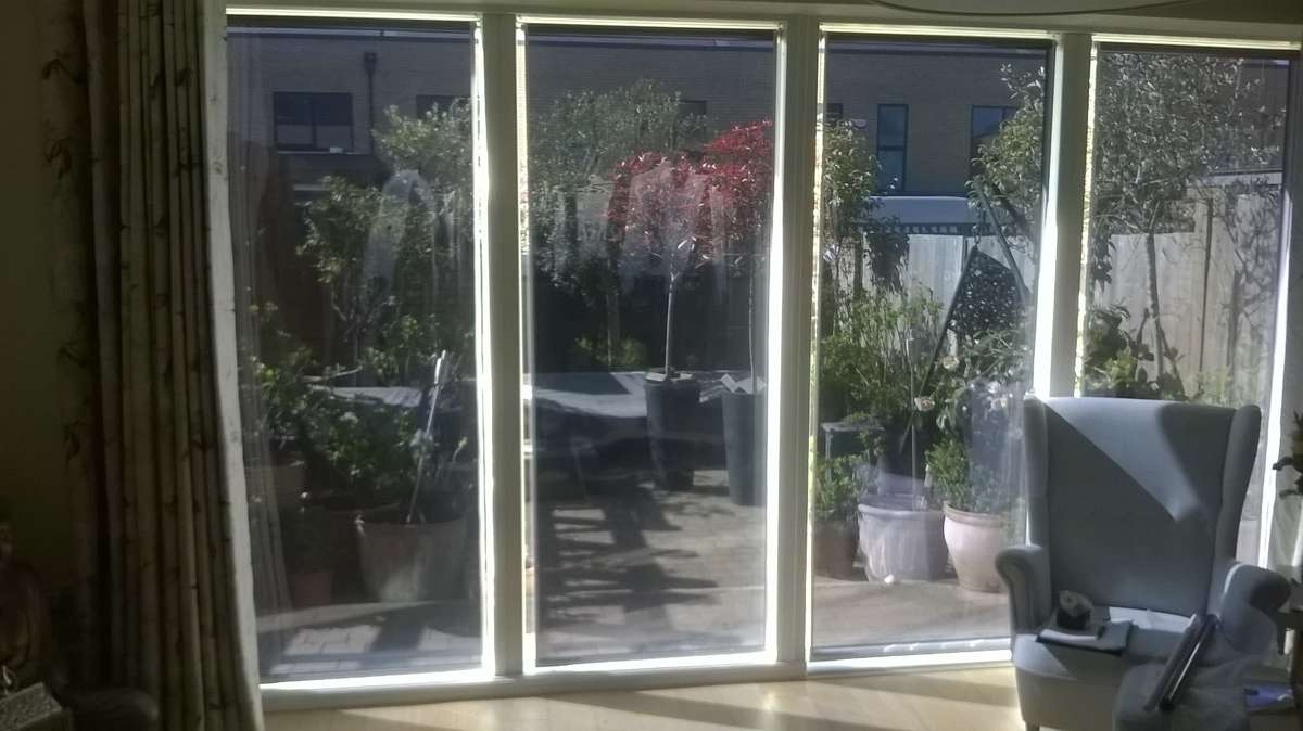 Solar shade blinds patio
