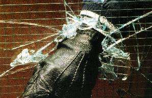 Safety window film breakage