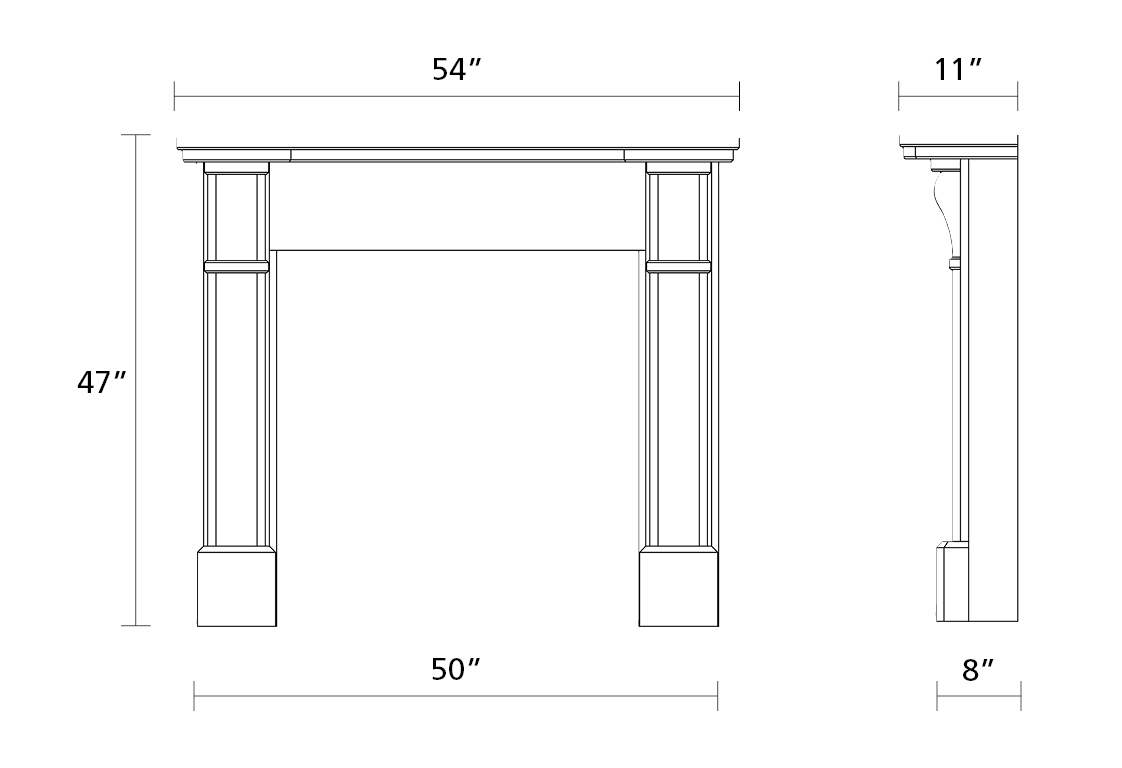 Edinburgh Corbel in Alpine White