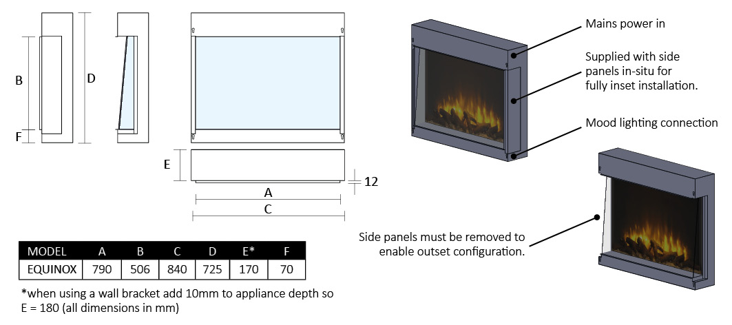 Equinox 4D Electric Fire