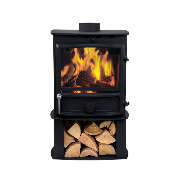 FDC Eco Multifuel Freestanding Stove Midi Log Store 