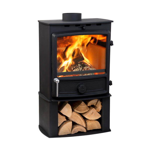 FDC Eco Multifuel Freestanding Stove Midi Log Store 