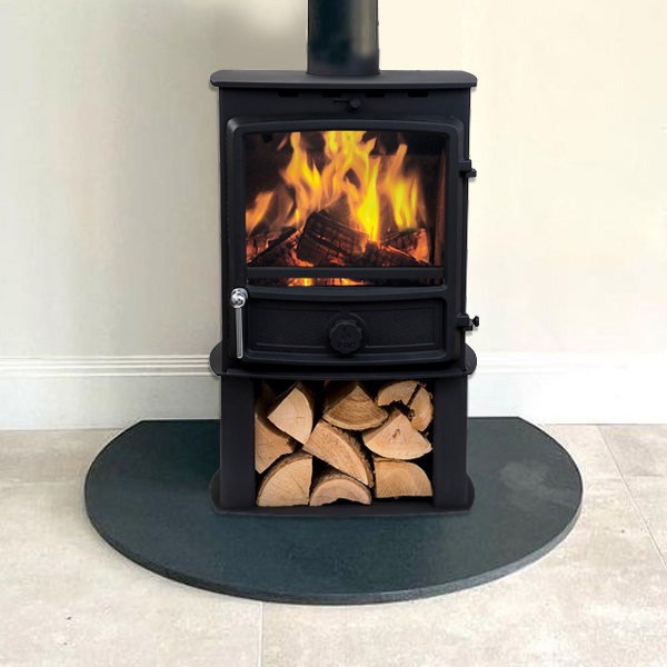 FDC Eco Multifuel Freestanding Stove Midi Log Store 