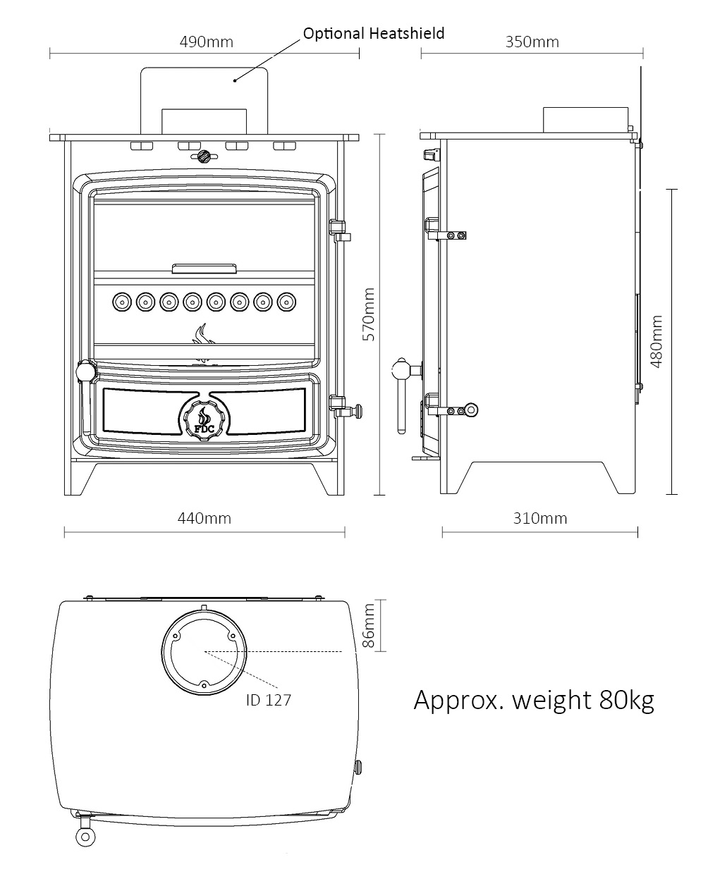 FDC8 Eco Multifuel Stove