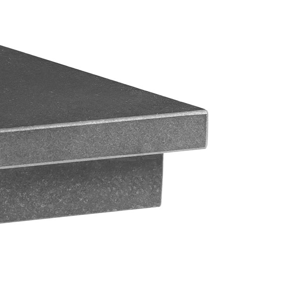 Honed Black Granite – Boxed and Lipped Hearth