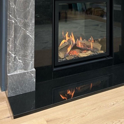 Polished Black Granite – Flat Hearth
