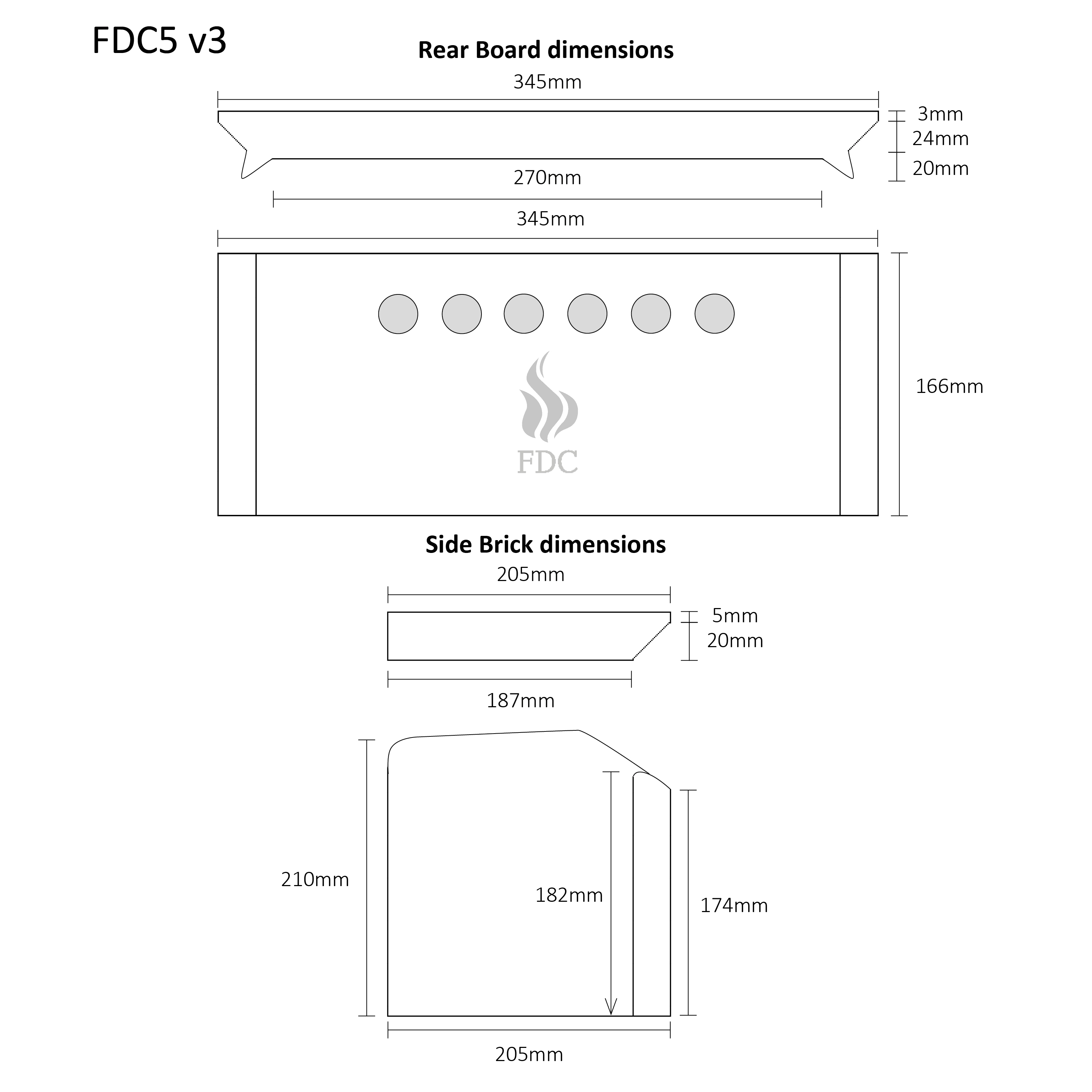 Brick Set - FDC5 Freestanding Stove