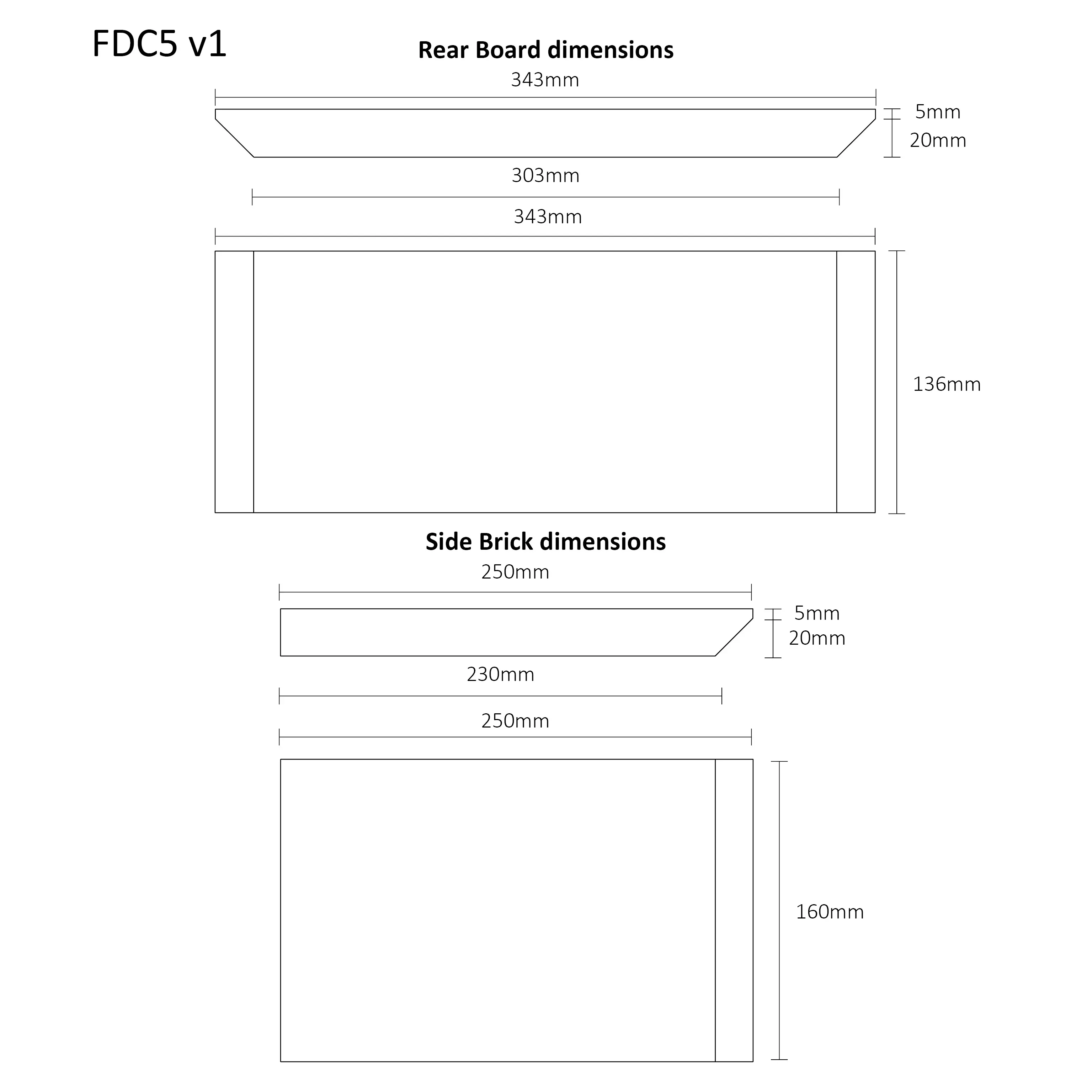 Brick Set - FDC5 Freestanding Stove