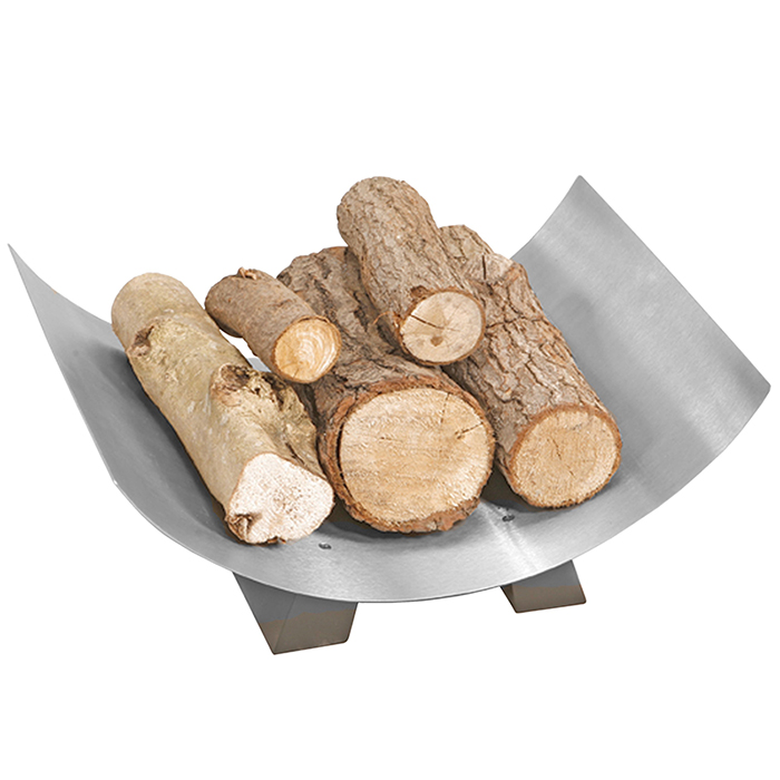 Crescent Log Holder - Pewter