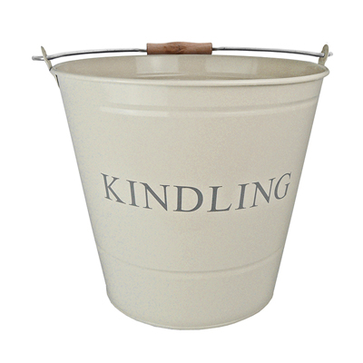 Large Kindling Bucket - Cream