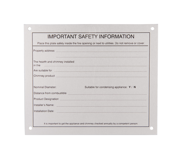 Chimney Plate Notice