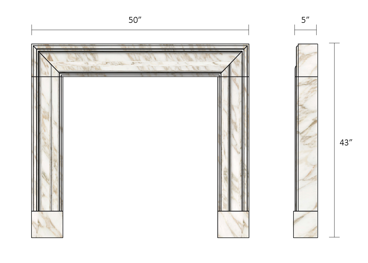 Bolection Dolomite Gold - Polished
