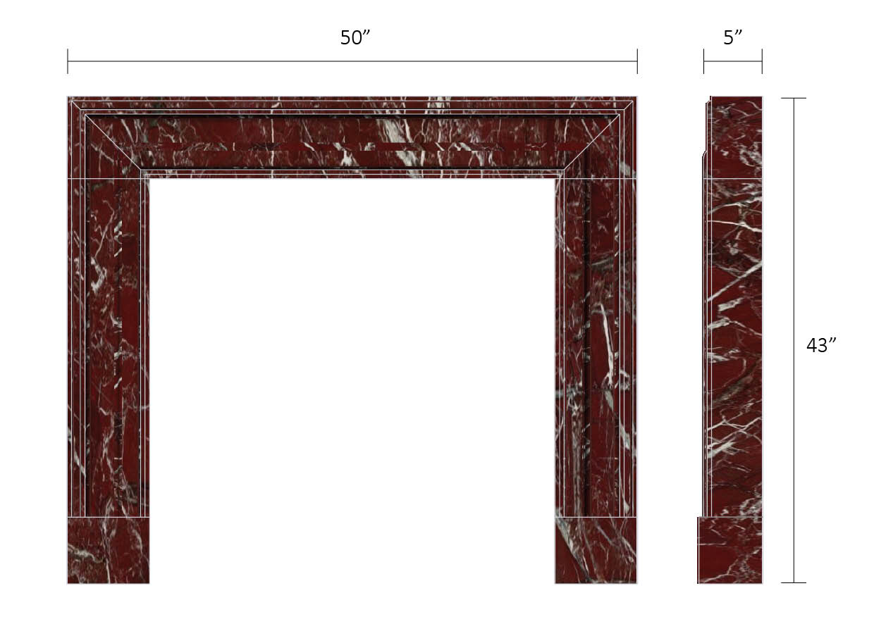 Bolection Rosso Levanto - Polished