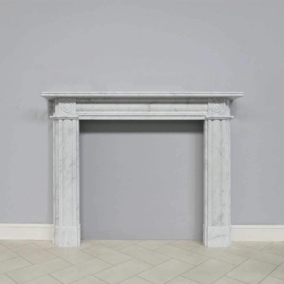 Regency Bullseye Carrara - Honed