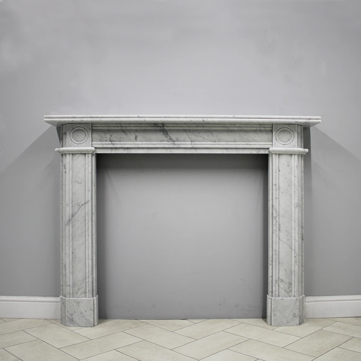 Regency Bullseye Carrara - Honed