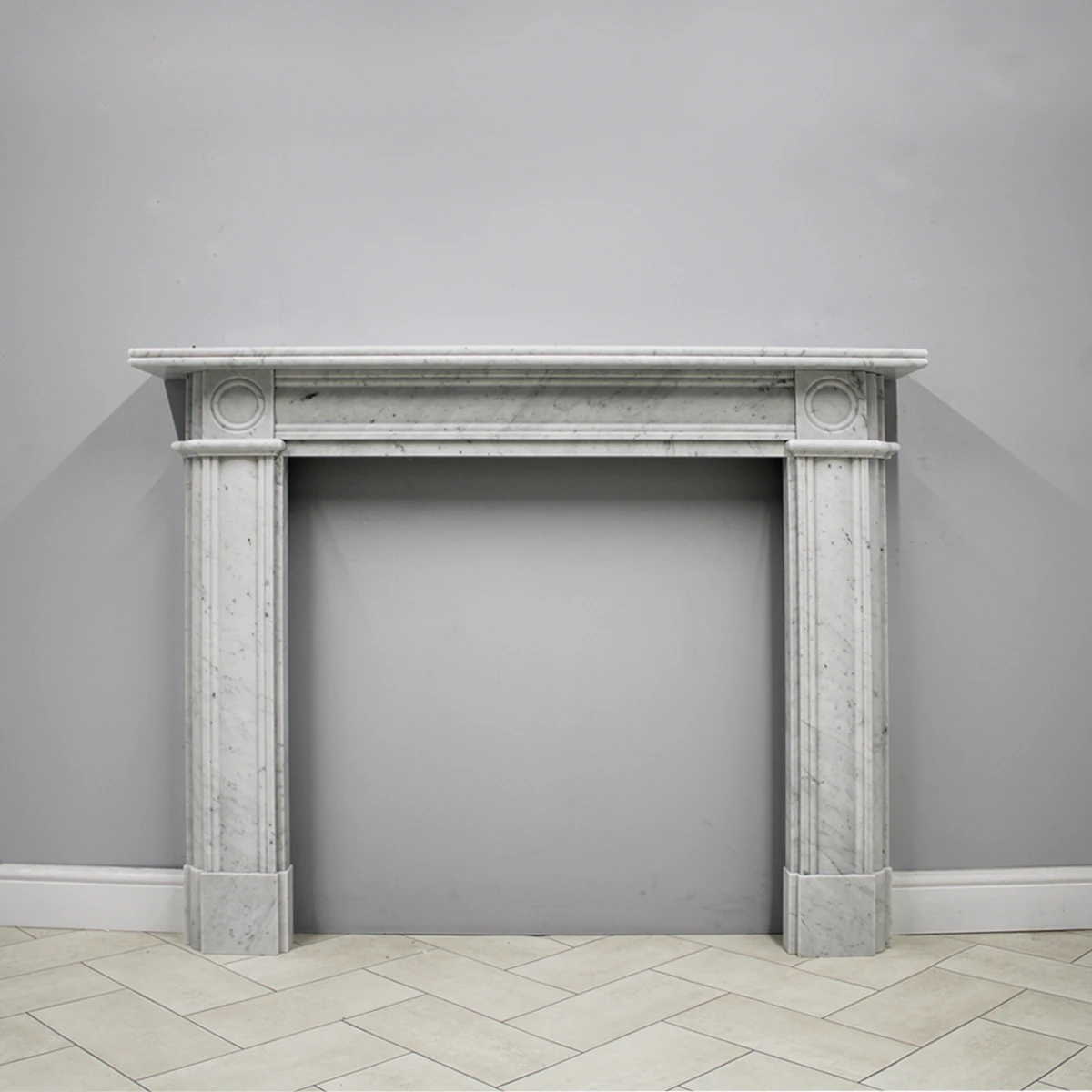 Regency Bullseye Carrara - Honed