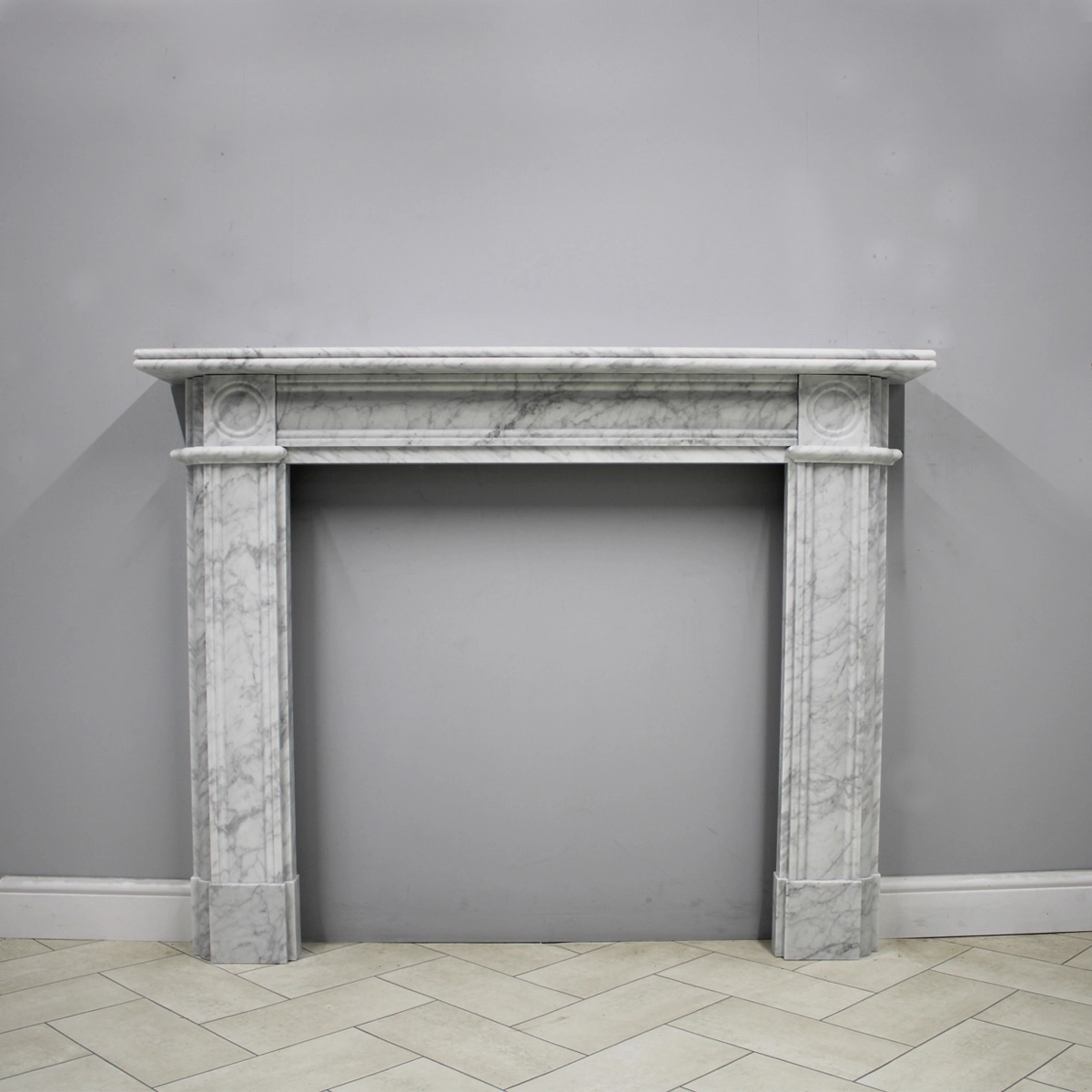 Regency Bullseye Carrara - Honed