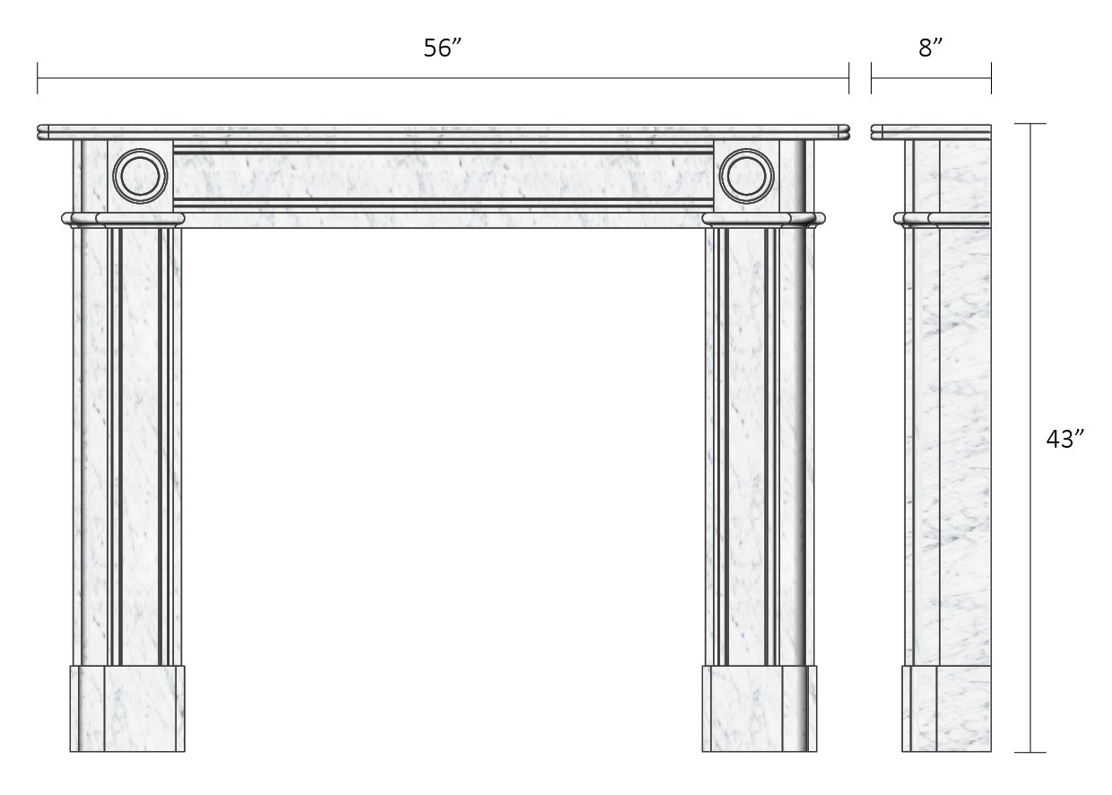 Regency Bullseye Carrara - Honed