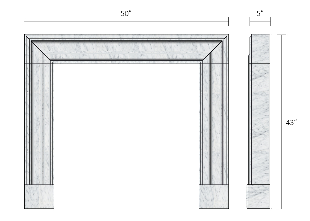 Bolection Bianca Carrara - Polished