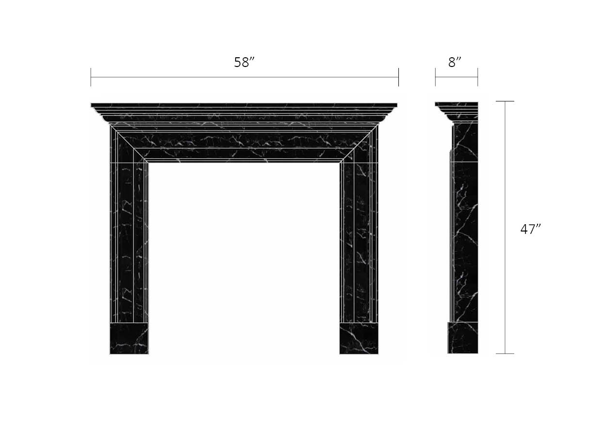Salisbury Bolection Nero Marquina - Honed
