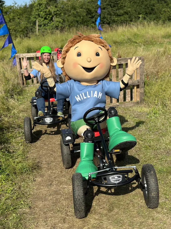 William on a go-kart