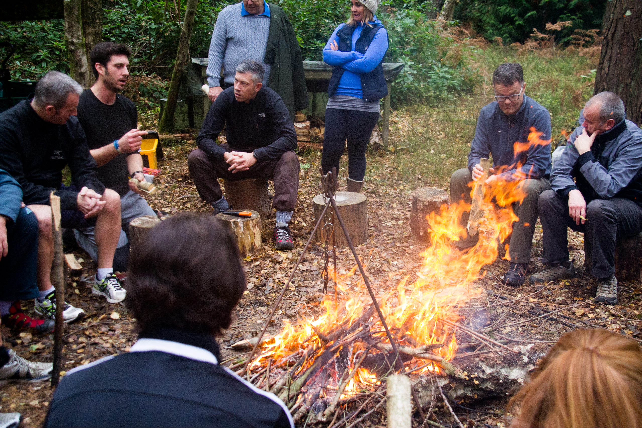 Campfire leadership reflection session