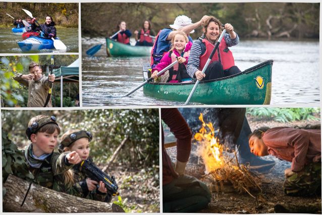Family Canoeing on the Beaulieu River.