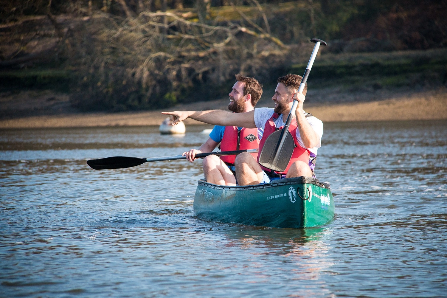 Family Canoeing on the Beaulieu River.