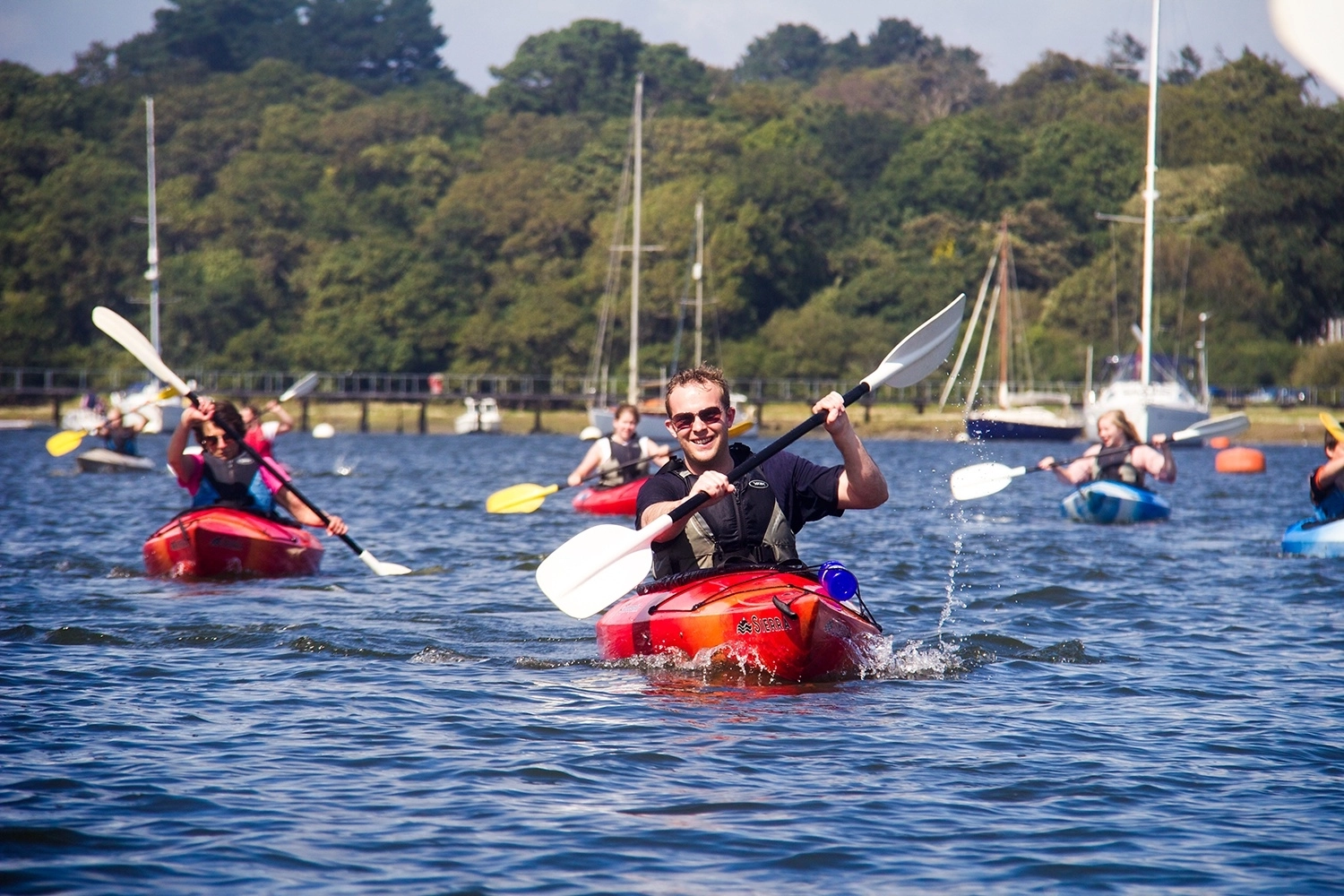 Family Canoeing on the Beaulieu River.