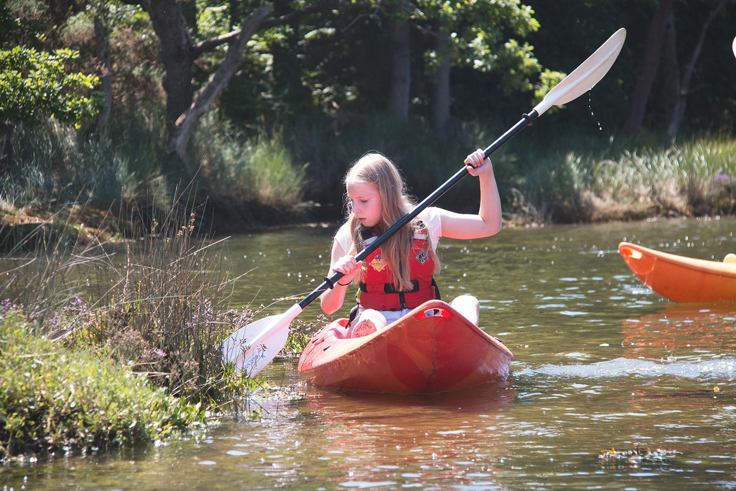 Family Canoeing on the Beaulieu River.