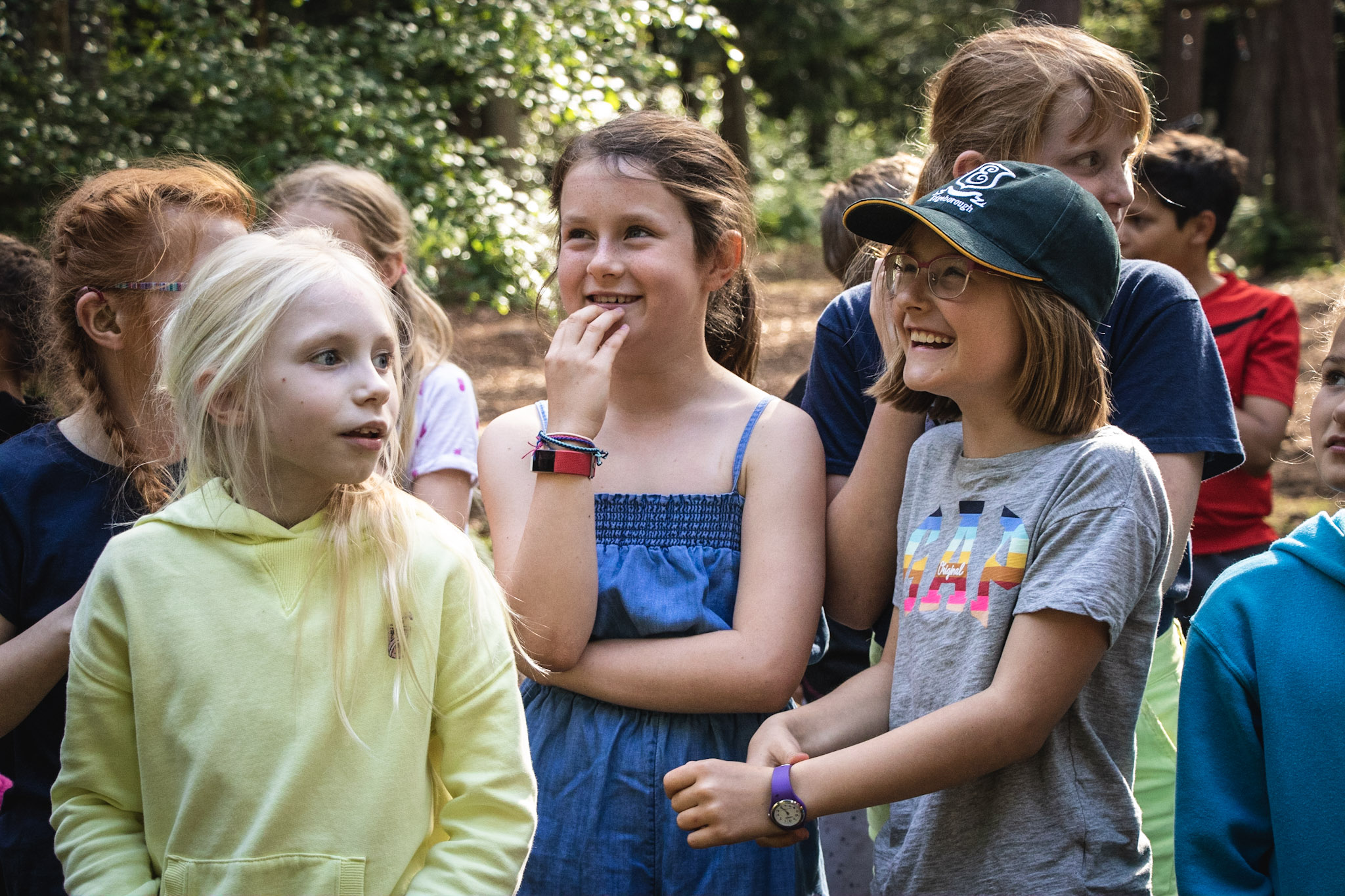 group of kids laughing