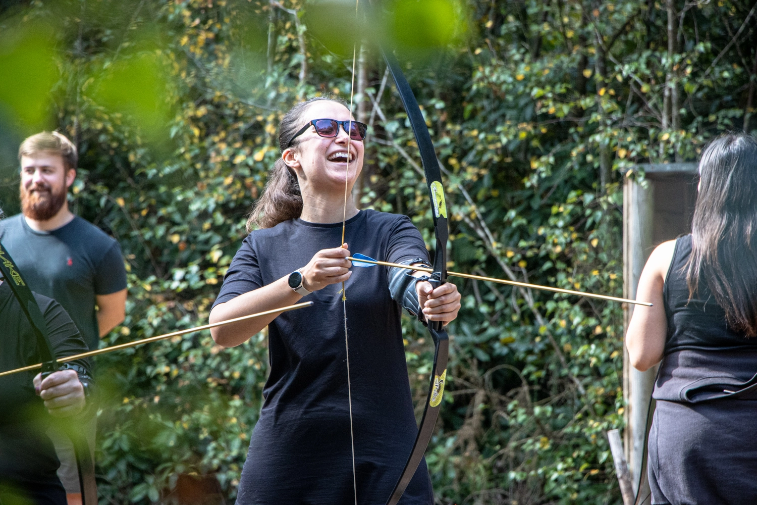High ropes challenges in the New Forest woodland