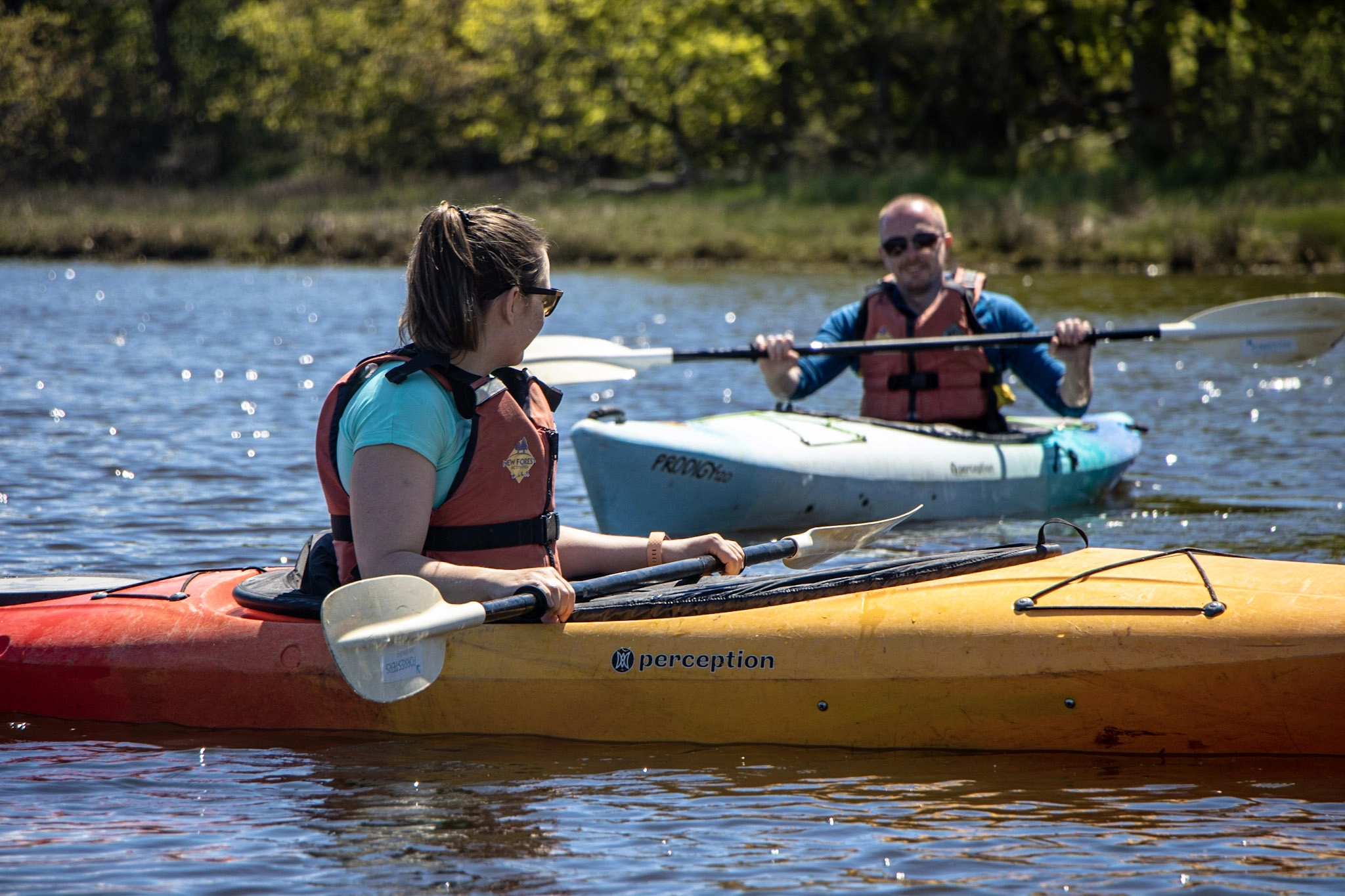 Family Canoeing on the Beaulieu River.