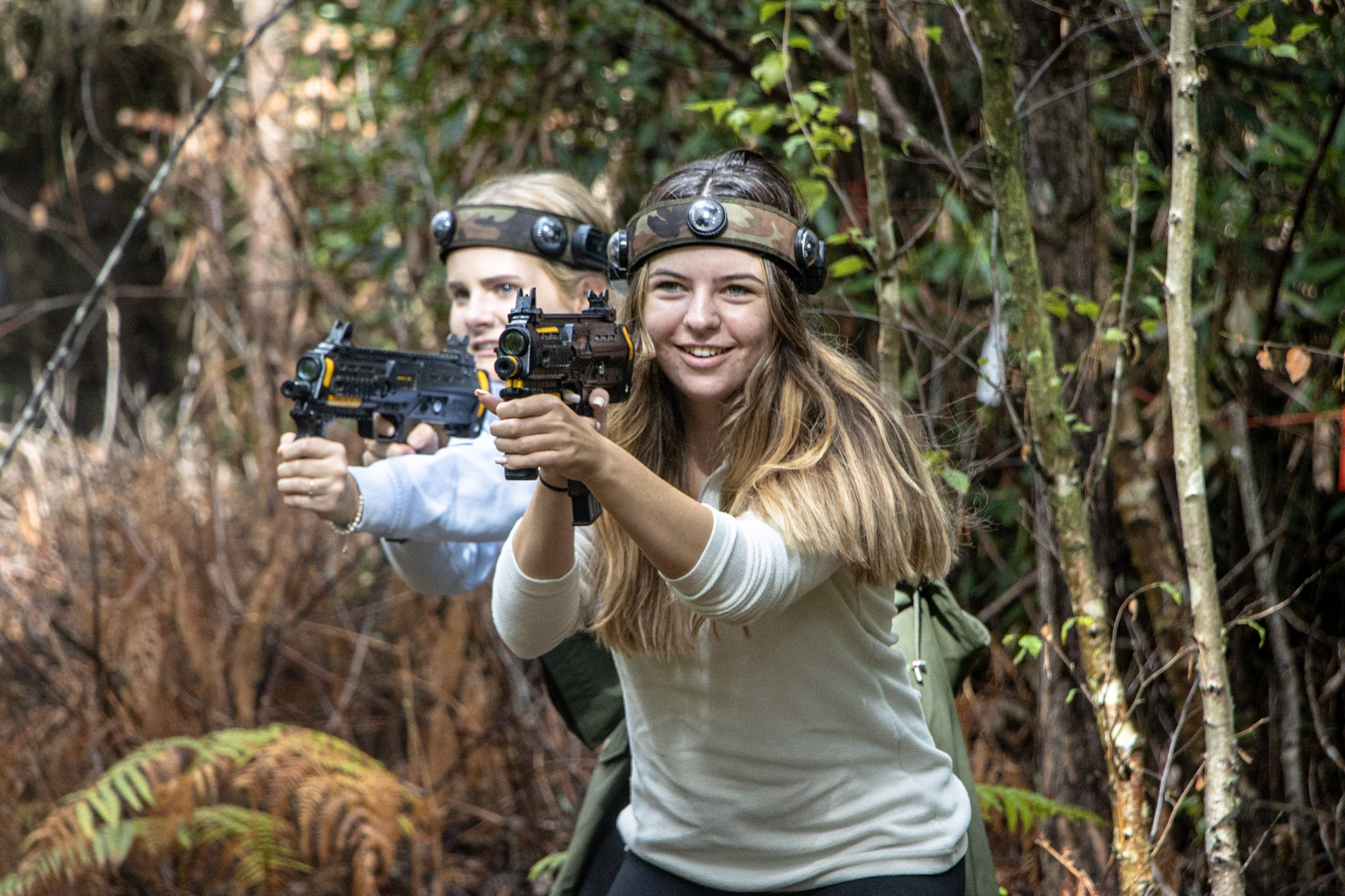 A group of friends enjoying BattleZone laser tag