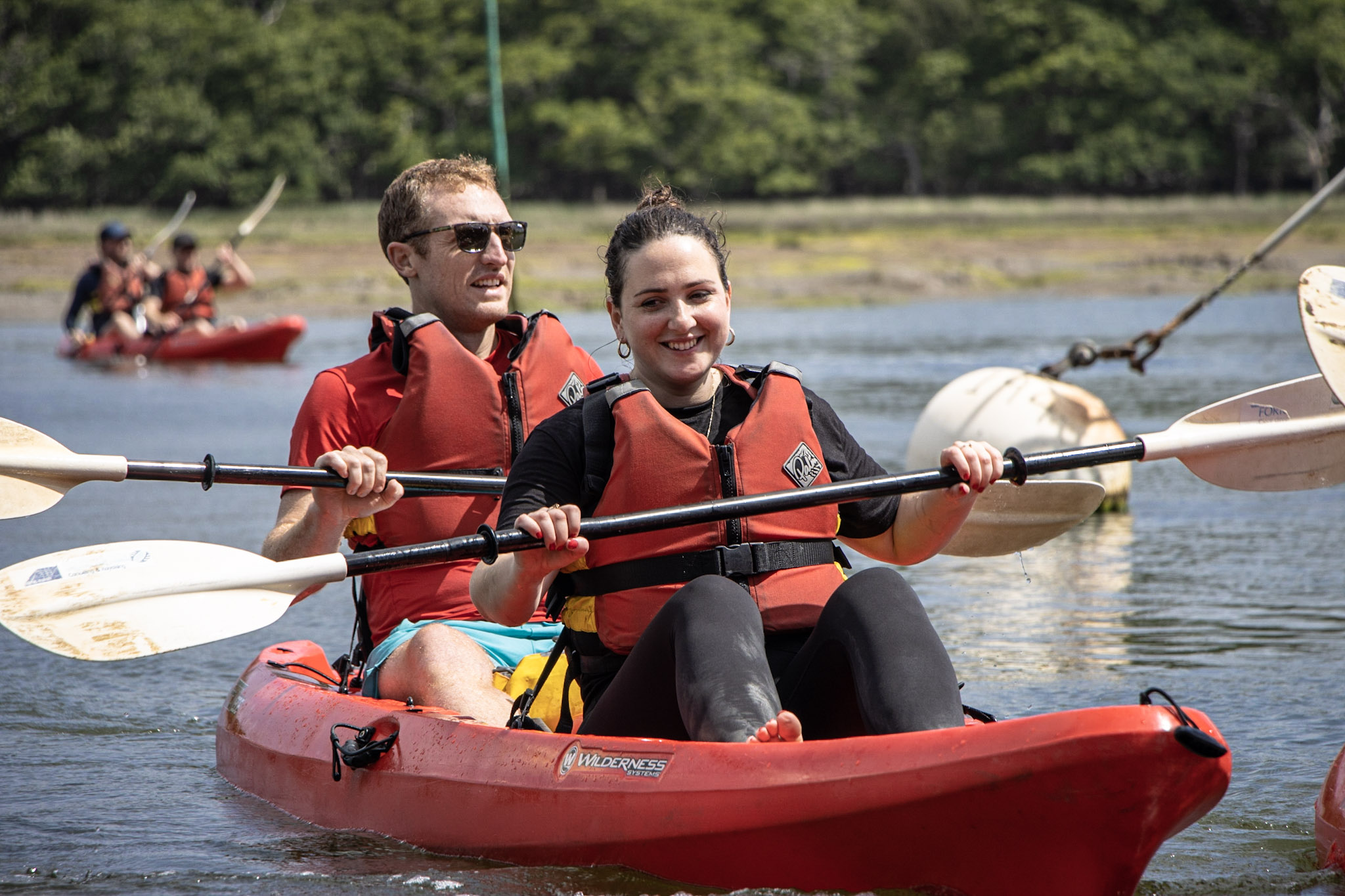 Family Canoeing on the Beaulieu River.
