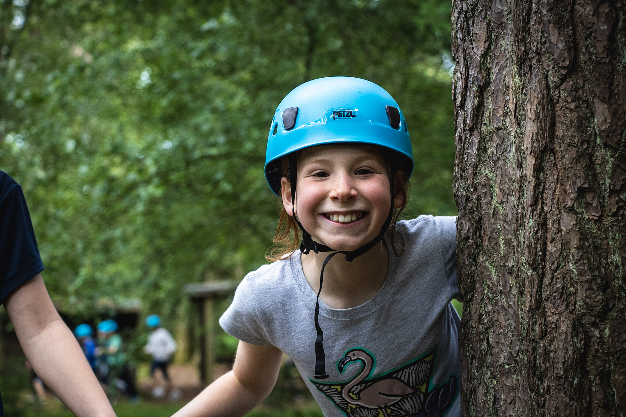 Children building confidence through outdoor activities