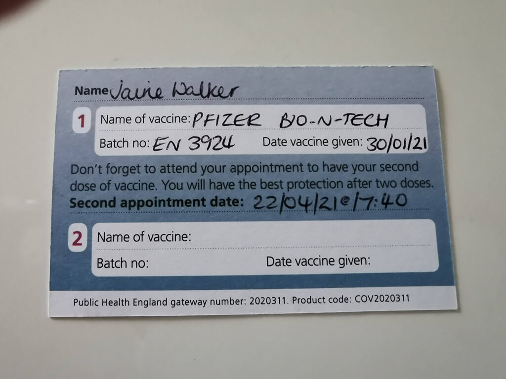 covid vaccine card