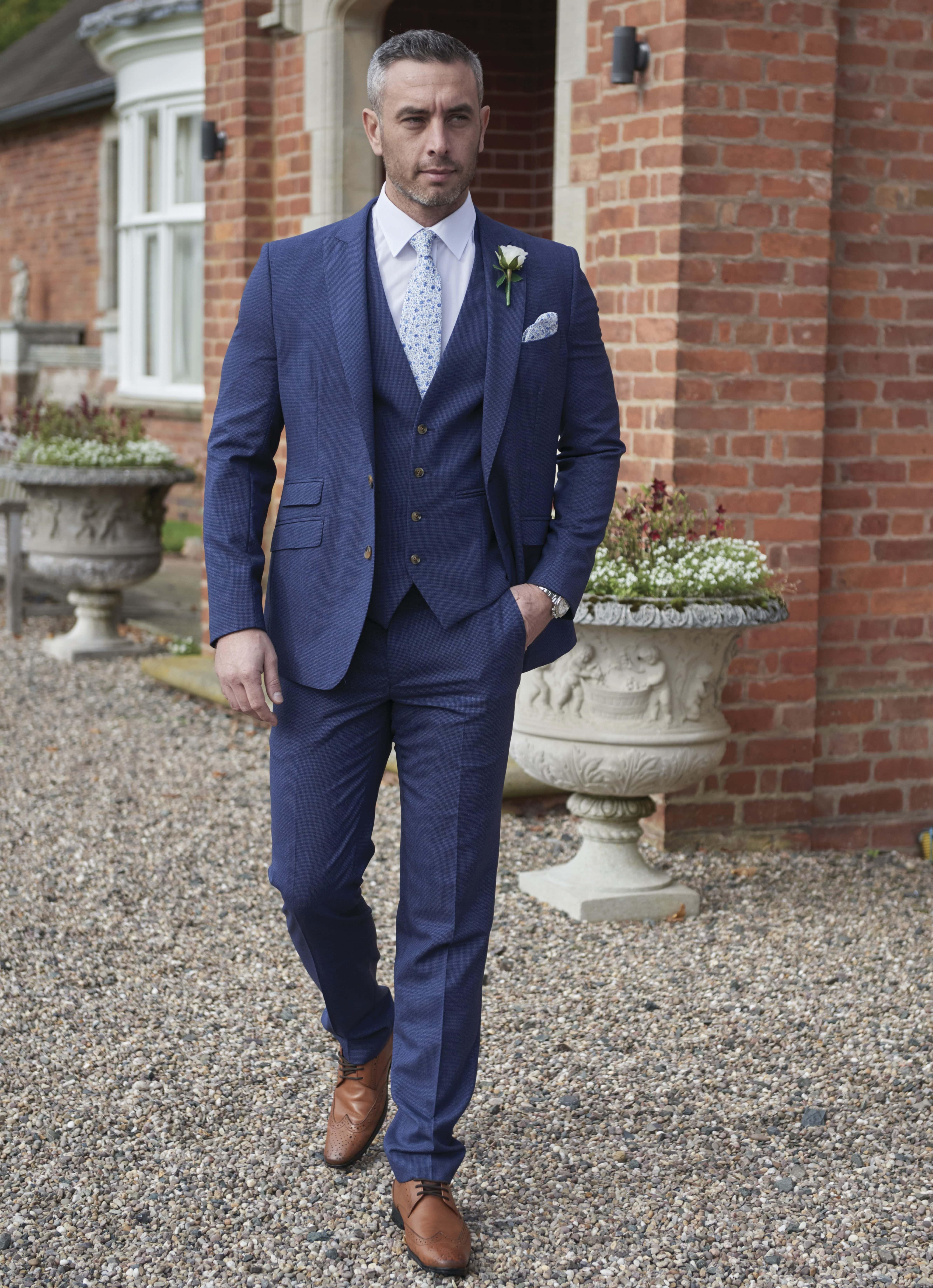 navy wedding suit