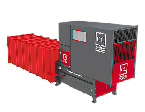 CS3 Twin Cylinder Static Waste Compactor Dock Loading with Fully Enclosed Steel Hopper and Interface