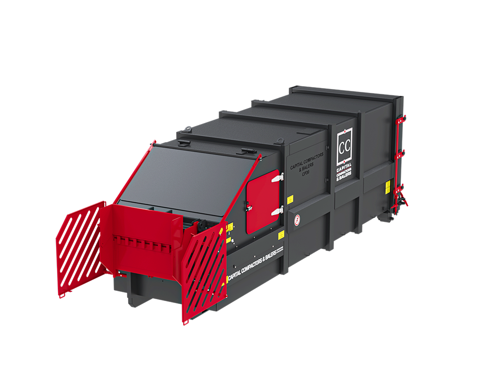 CP30 Rolonof Portable Compactor with Front Comb Bin Lifter
