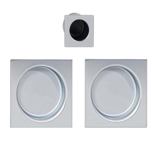 3205 - 48 x 48mm SATIN CHROME SQUARE FLUSH PULL