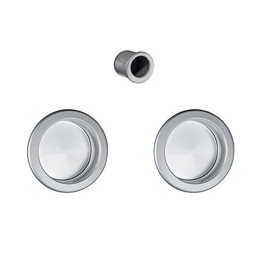 3205 - 48 x 48mm SATIN CHROME ROUND FLUSH PULL