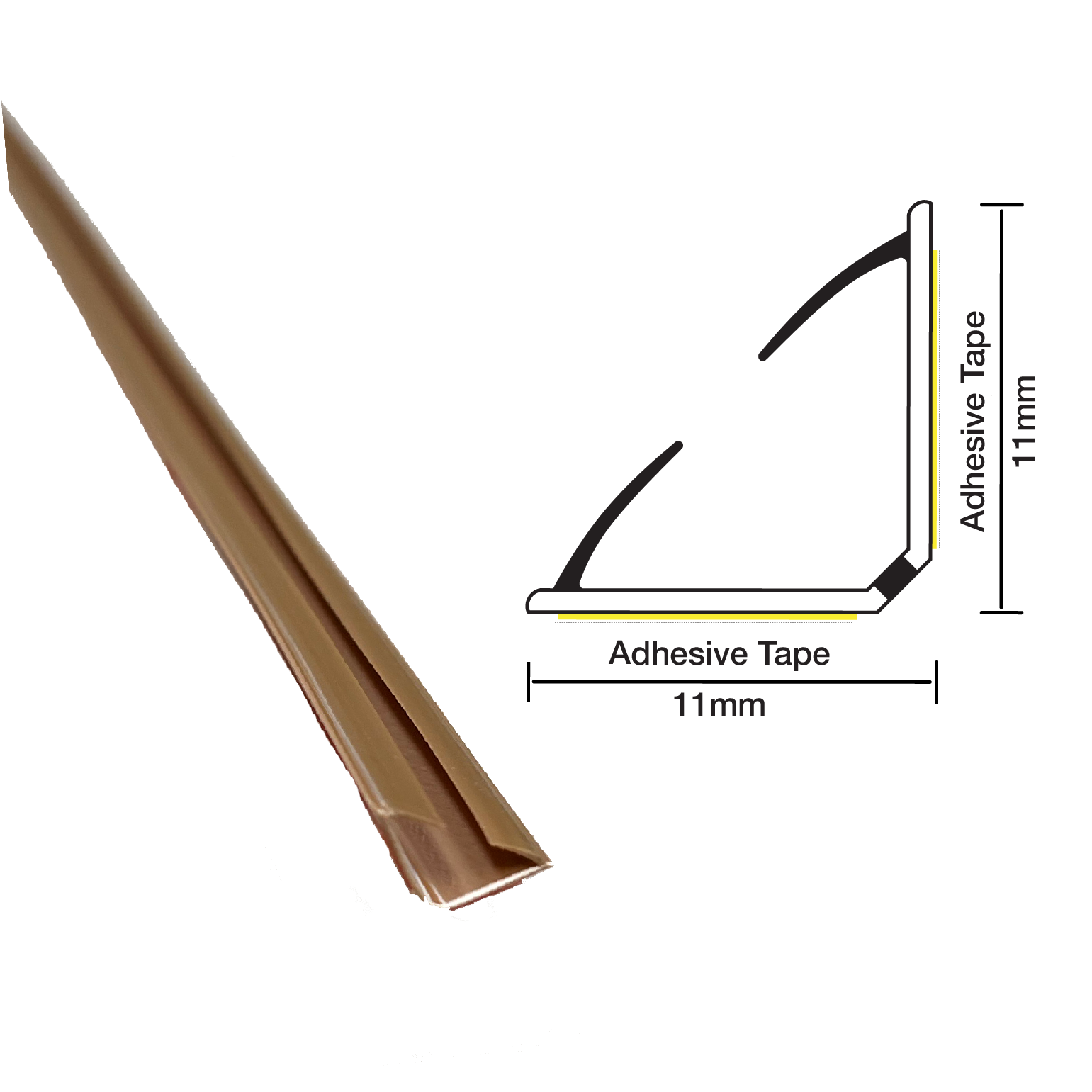 ACOUSTIC CORNER SEAL 2.1M BROWN 37DB