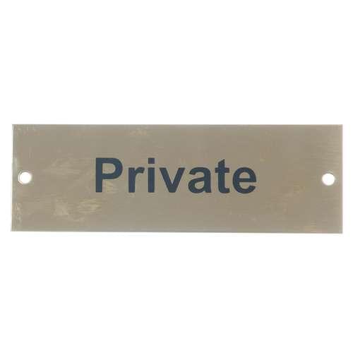 2504 POL.B 'PRIVATE' SIGN