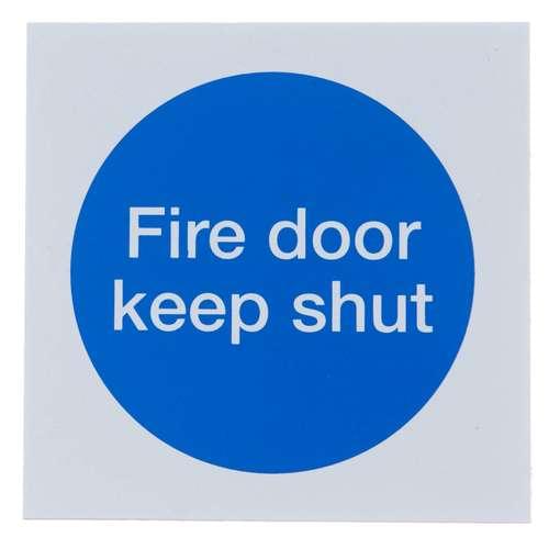 2539 70 X 70MM F.D.K.SHUT PLASTIC SIGN S/A