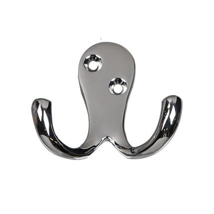 VS19.2 CHROME DOUBLE VICTORIAN WARDROBE HOOK